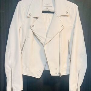 Blank NYC Off-White Leather Jacket